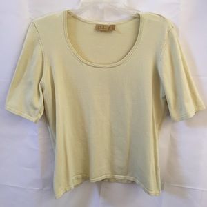 CARLSON SILK RAYON SWEATER TOP SIZE LARGE GREEN